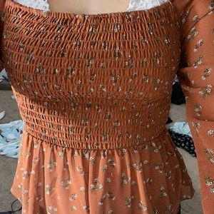 floral off the shoulder top